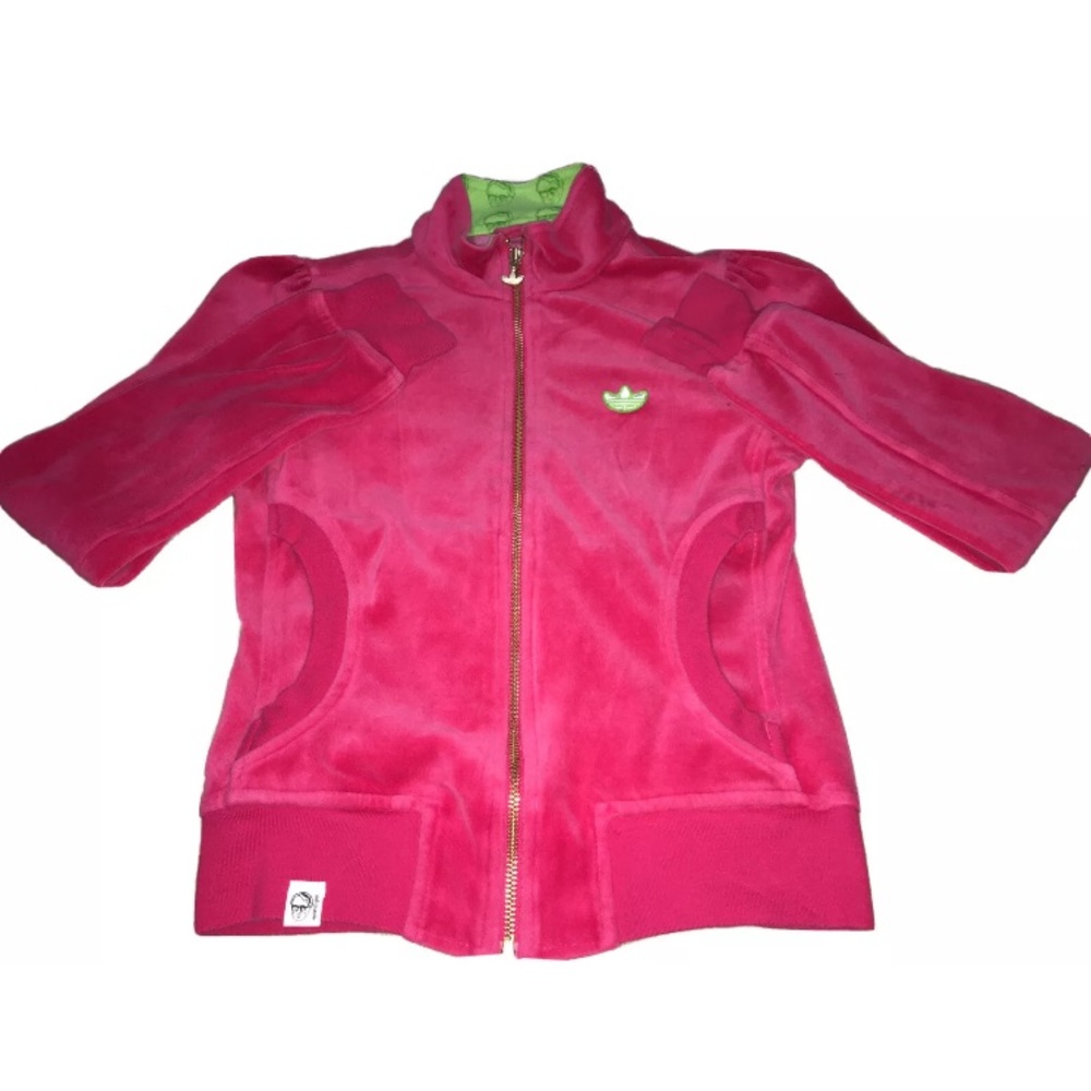 3/$22 Vintage adidas velvet hoodie sweatshirt pink